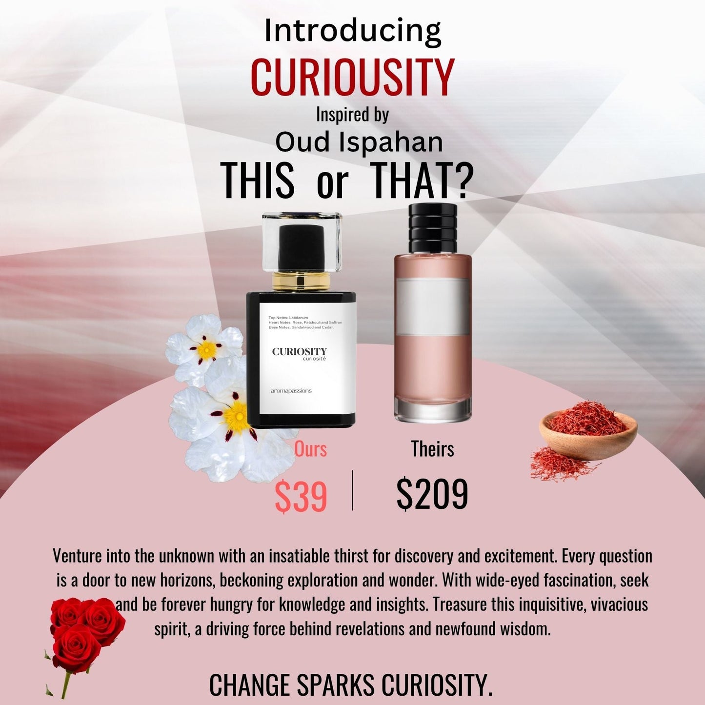 CURIOUSITY | Inspired by DIOR OUD ISPAHAN | Oud Ispahan Dupe Pheromone Perfume - aromapassions