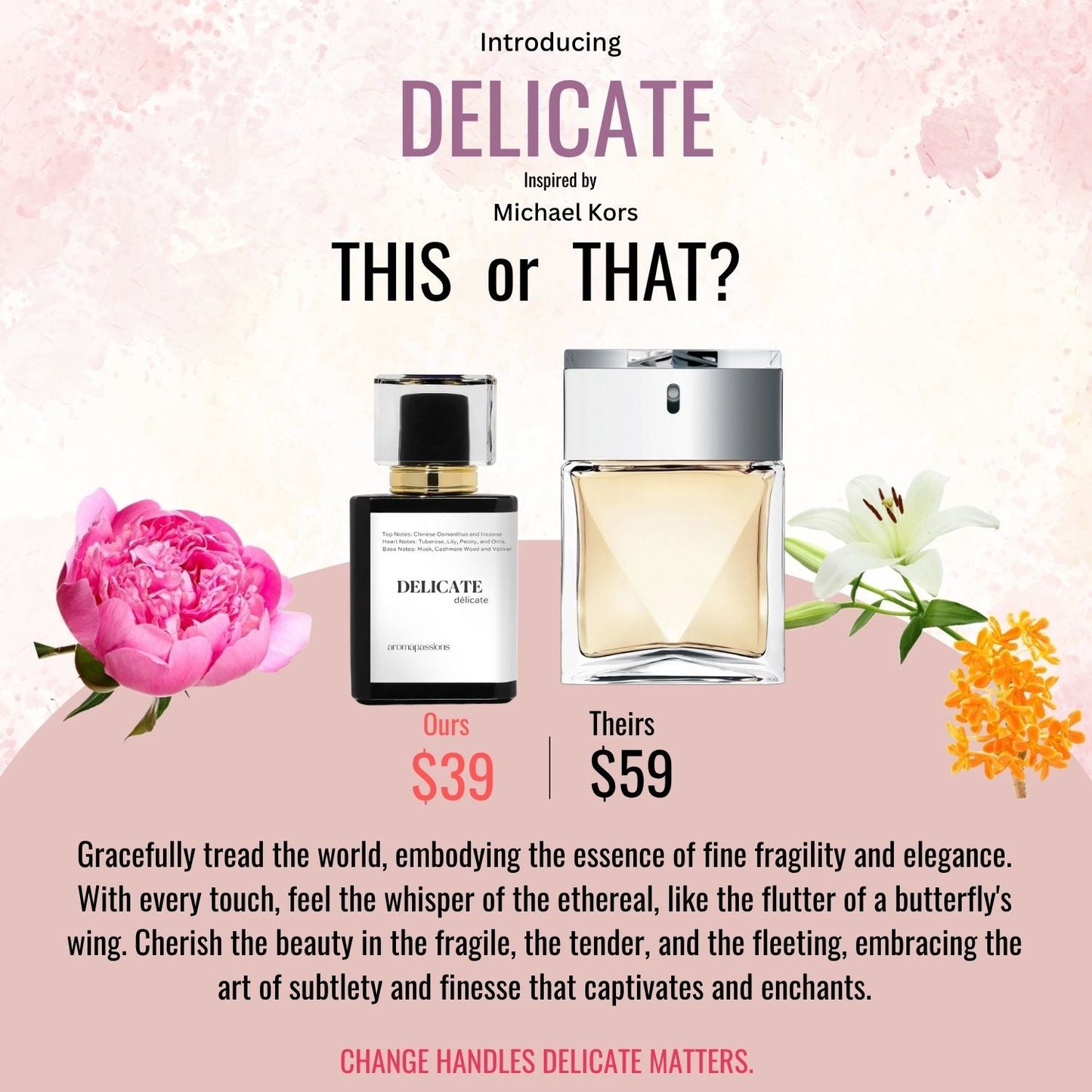 DELICATE | Inspired by MICHAEL KORS MICHAEL KORS | Michael Kors Dupe Pheromone Perfume - aromapassions