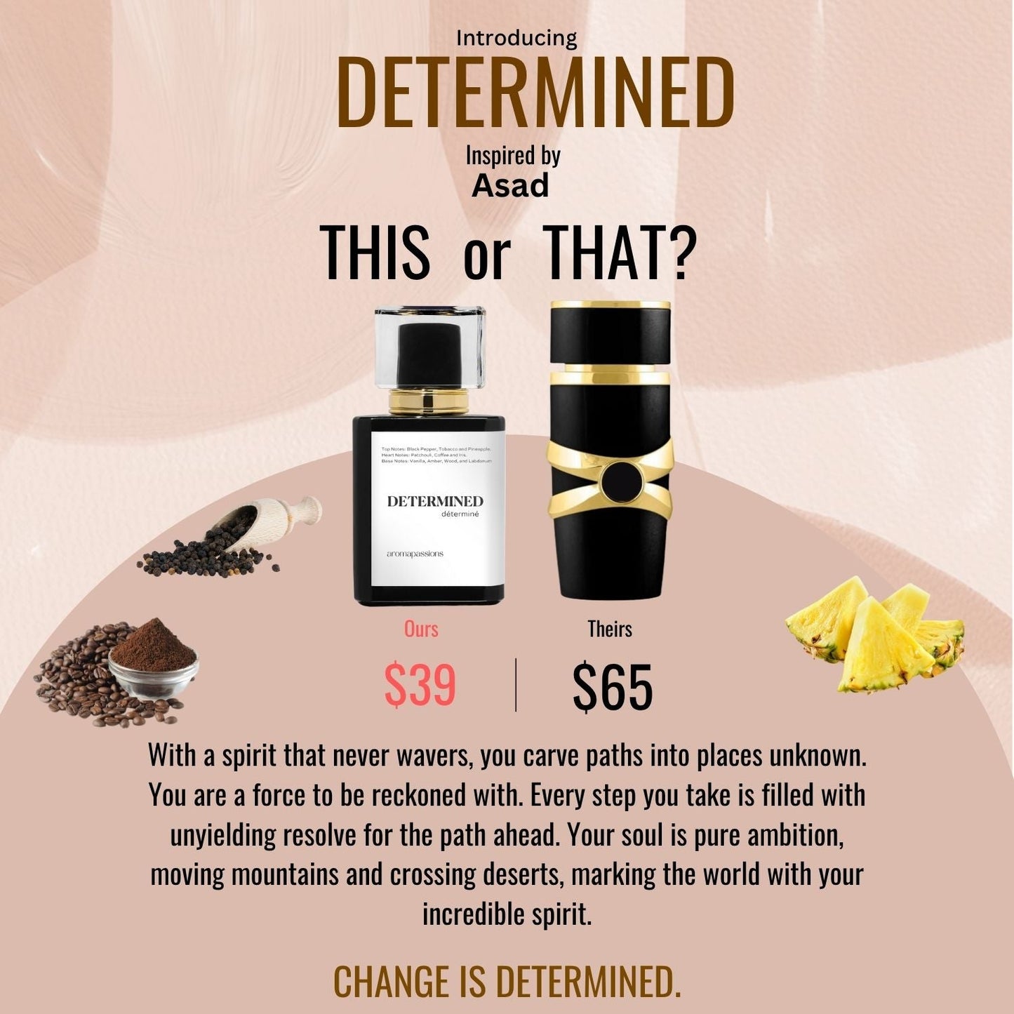DETERMINED | Inspired by LATTAFA - PERFUMES LATTAFA ASAD | lattafa asad Dupe Pheromone Perfume - aromapassions