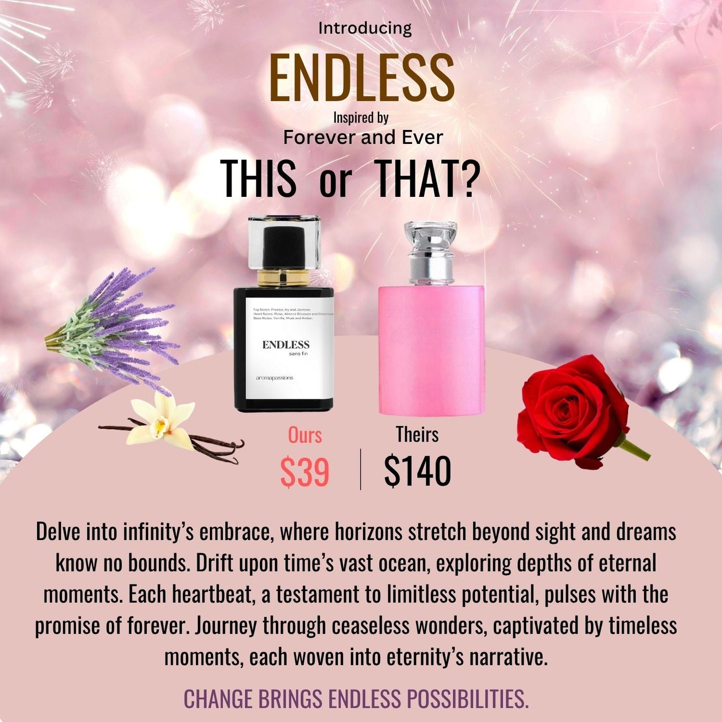 ENDLESS | Inspired by DIOR FOREVER AND EVER | Forever and Ever Dupe Pheromone Perfume - aromapassions
