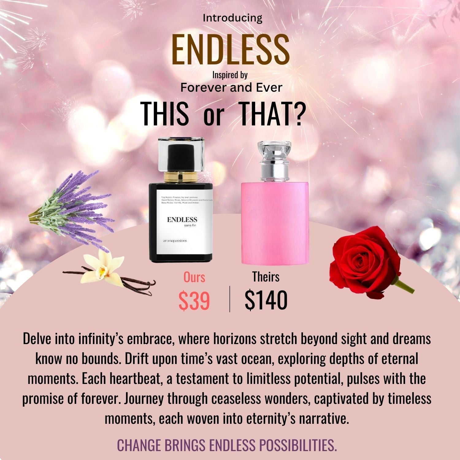 ENDLESS | Inspired by DIOR FOREVER AND EVER | Forever and Ever Dupe Pheromone Perfume - aromapassions