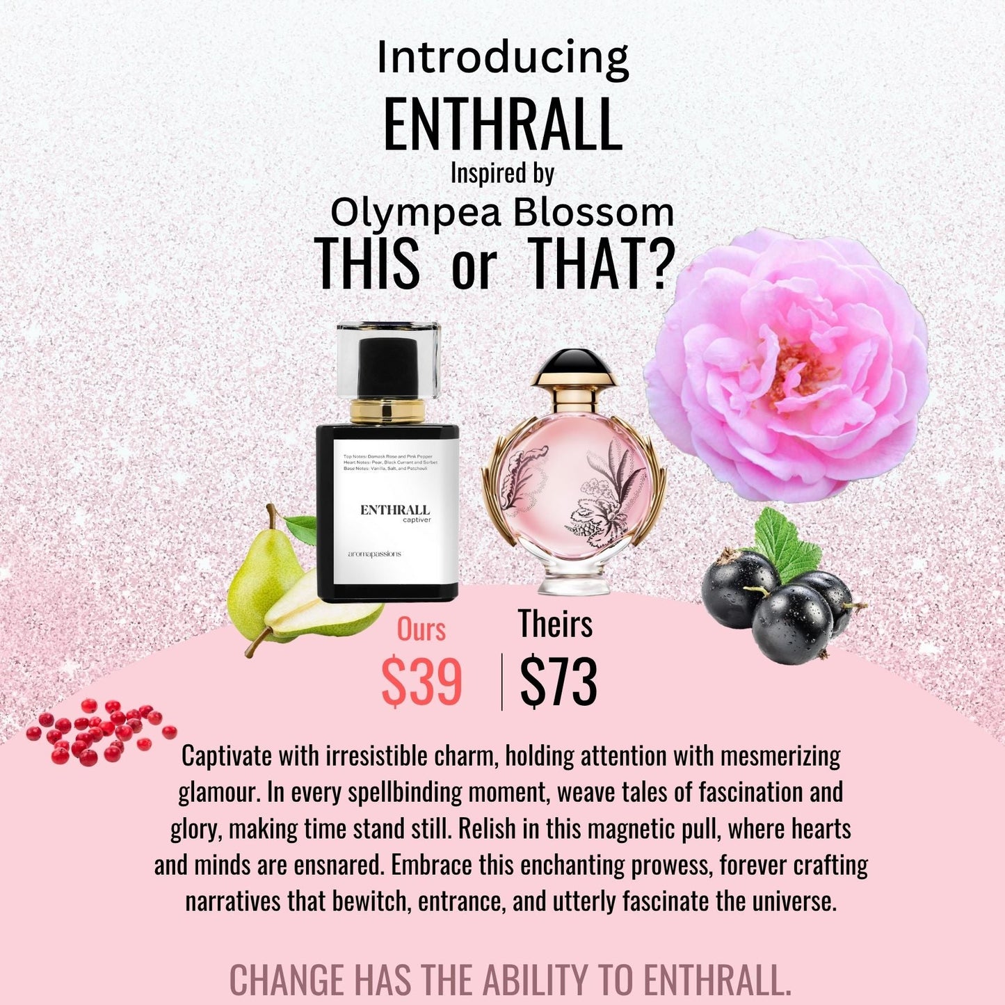ENTHRALL | Inspired by PACO RABANNE OLYMPEA BLOSSOM | Olympea Blossom Dupe Pheromone Perfume - aromapassions