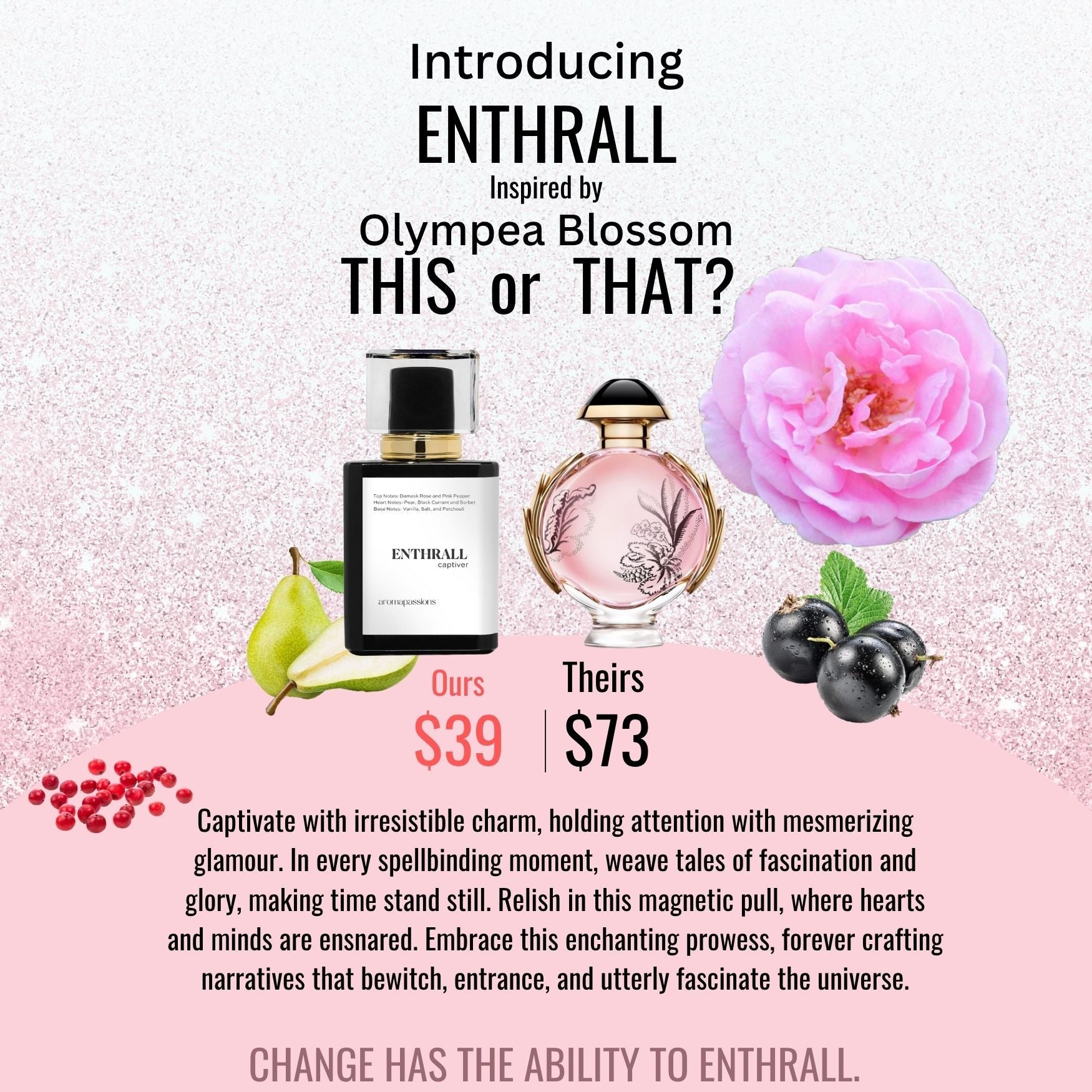 ENTHRALL | Inspired by PACO RABANNE OLYMPEA BLOSSOM | Olympea Blossom Dupe Pheromone Perfume - aromapassions