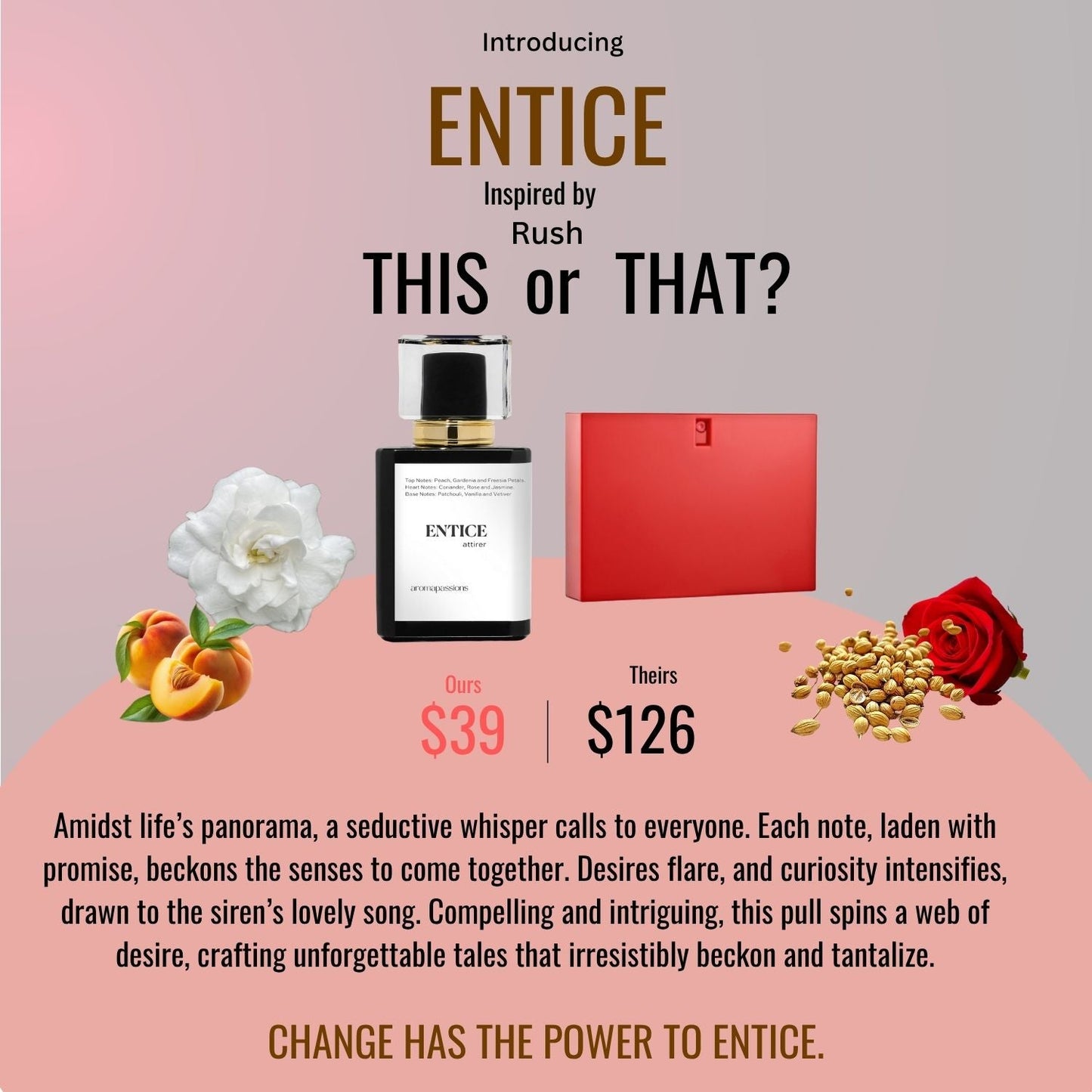 ENTICE | Inspired by GUCCI RUSH | Rush Dupe Pheromone Perfume - aromapassions