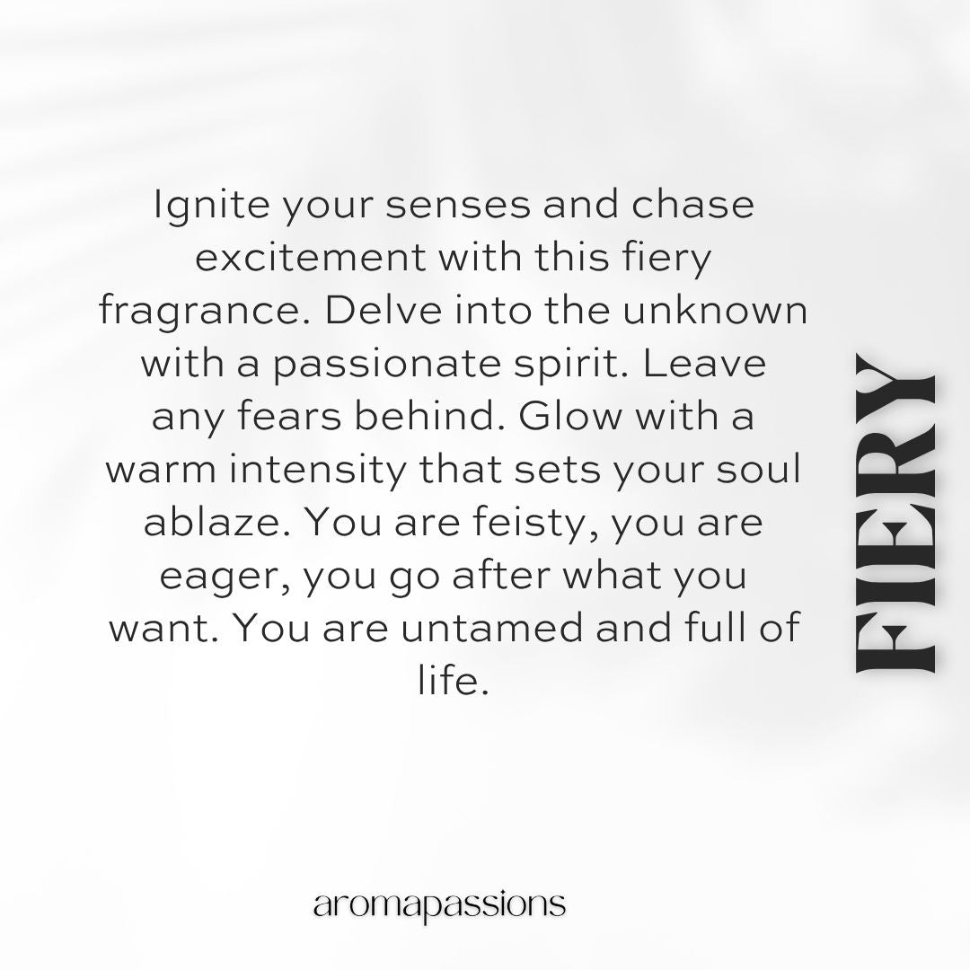 FIERY | Inspired by D. FAHRENHEIT | Fahrenheit Dupe Pheromone Perfume - aromapassions