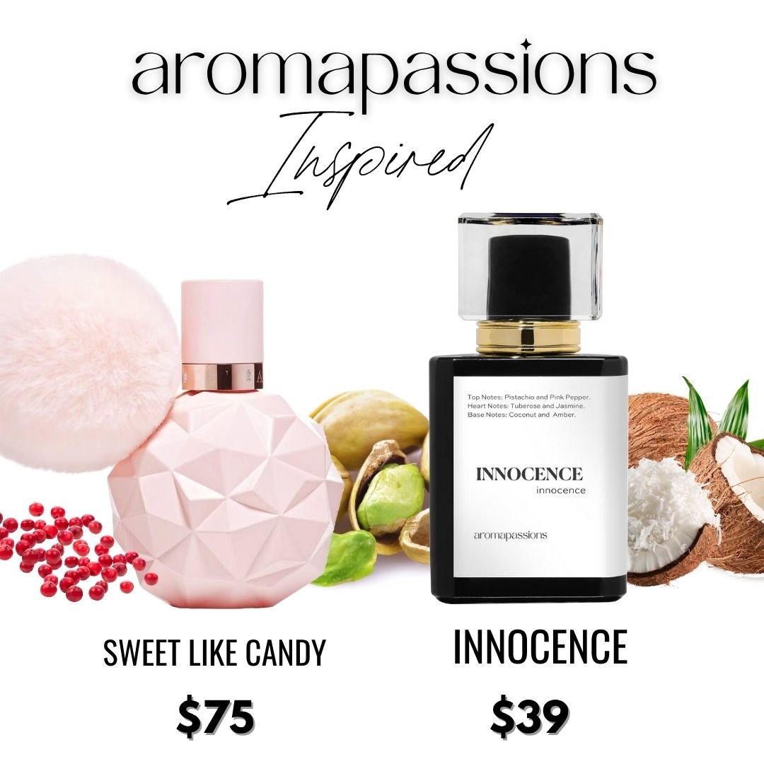 INNOCENCE | Inspired by ARIANA GRANDE SWEET LIKE CANDY | Sweet Like Candy Dupe Pheromone Perfume - aromapassions