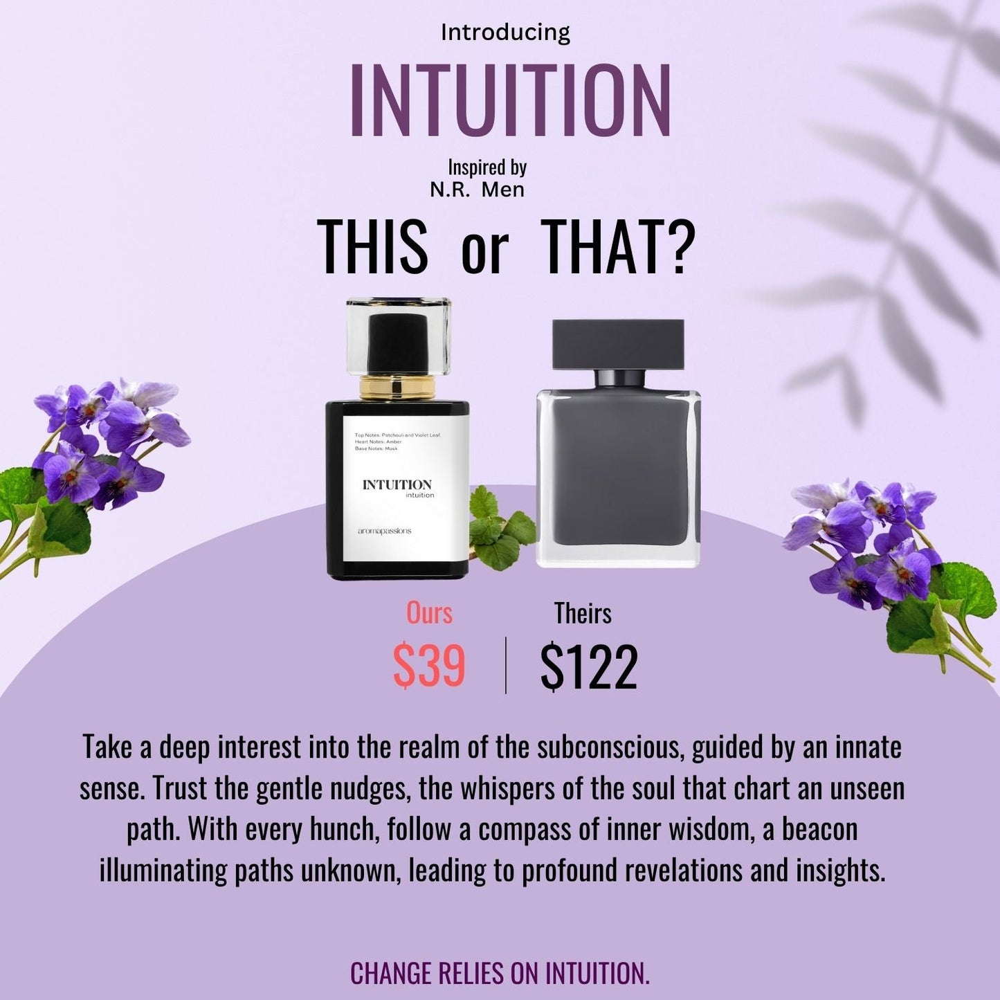 INTUITION | Inspired by NARCISO RODRIGUEZ MEN | Men Dupe Pheromone Perfume - aromapassions