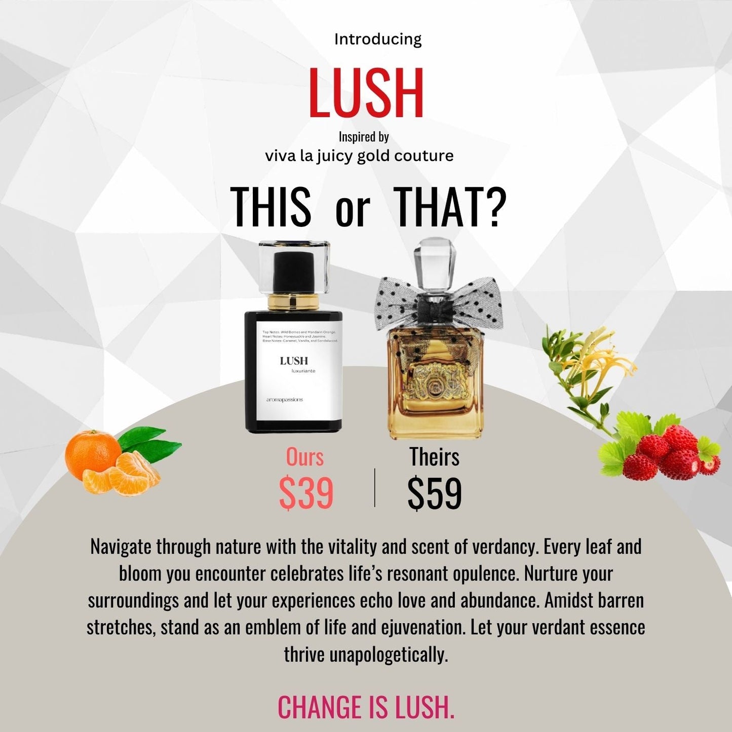 LUSH | Inspired by JUICY - COUTURE VIVA LA JUICY GOLD COUTURE | viva la juicy gold couture Dupe Pheromone Perfume - aromapassions