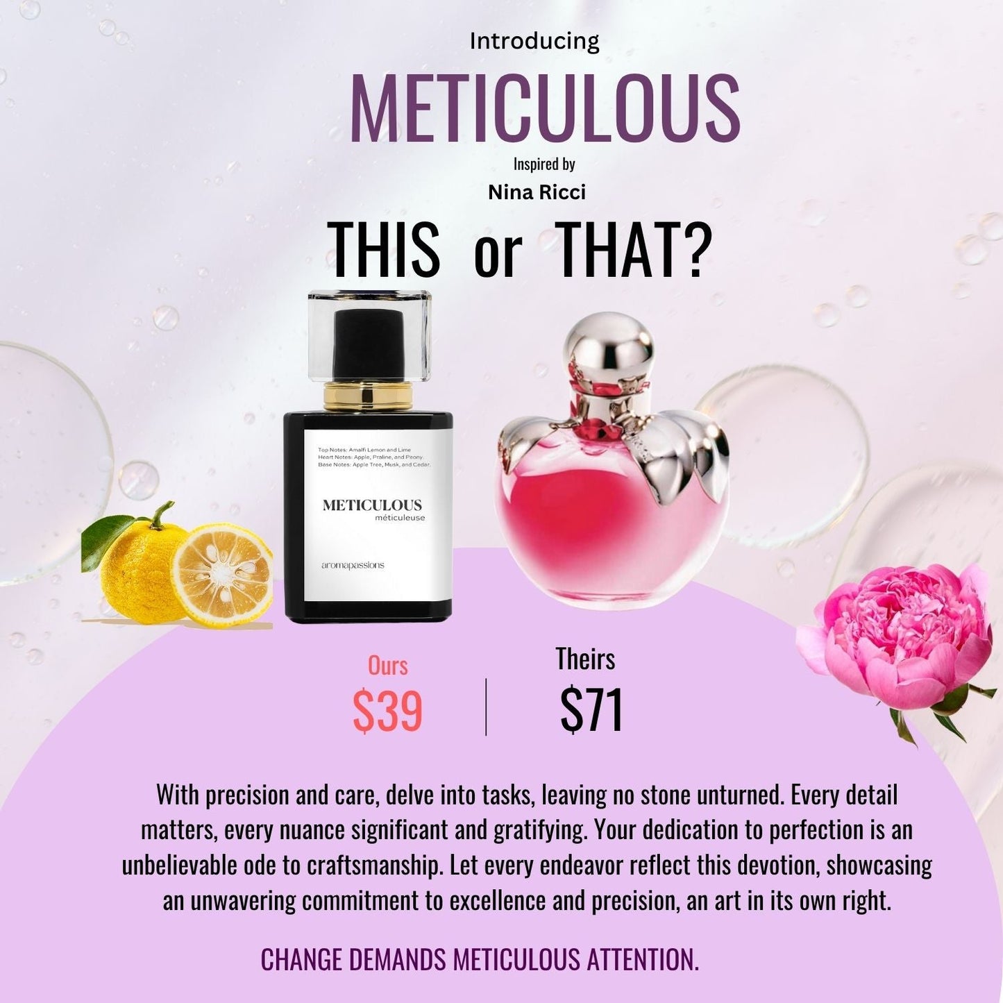 METICULOUS | Inspired by NINA RICCI NINA RICCI | Nina Ricci Dupe Pheromone Perfume - aromapassions