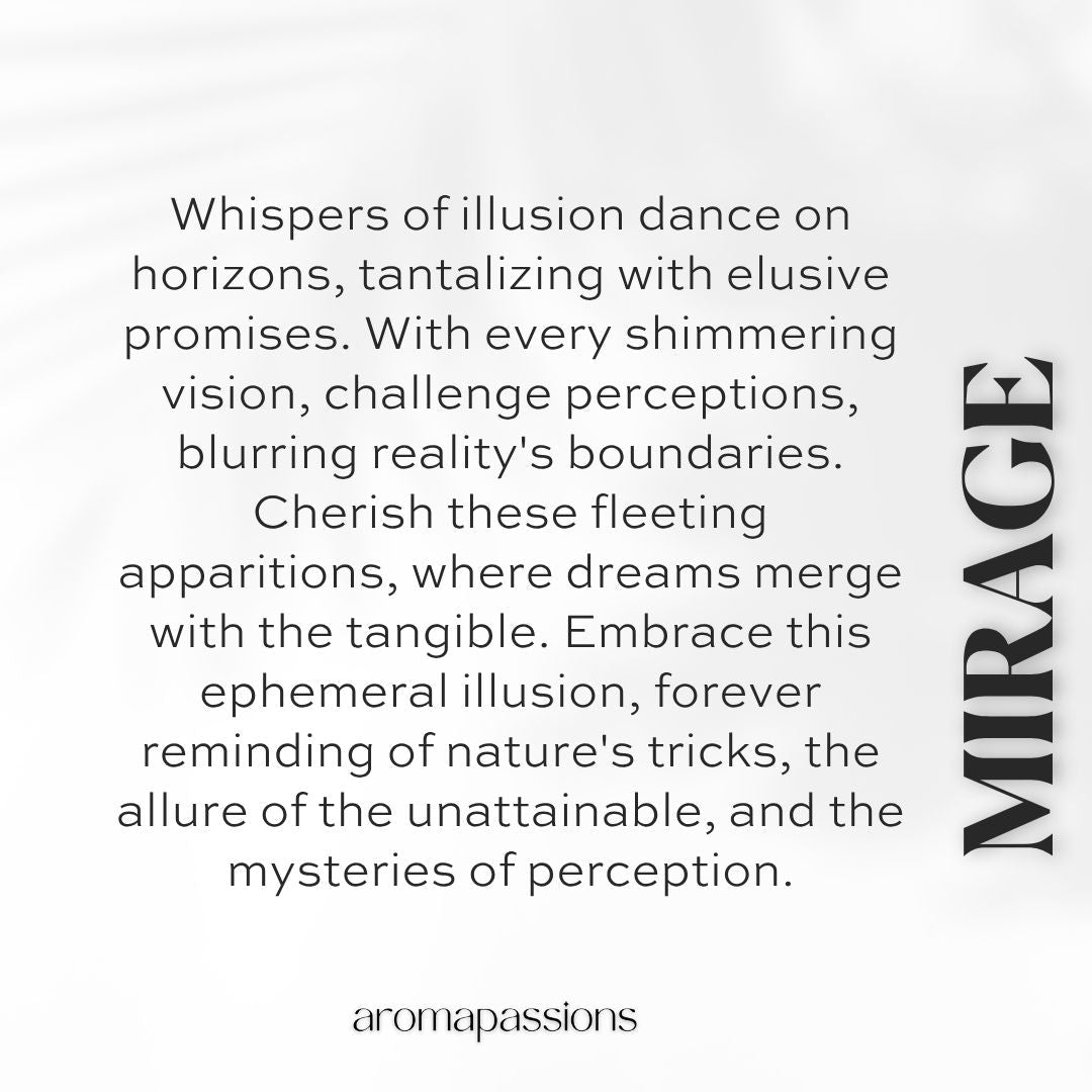 MIRAGE | Inspired by LOUIS VUITTON FLEUR DU DÉSERT | Fleur du Désert Dupe Pheromone Perfume - aromapassions