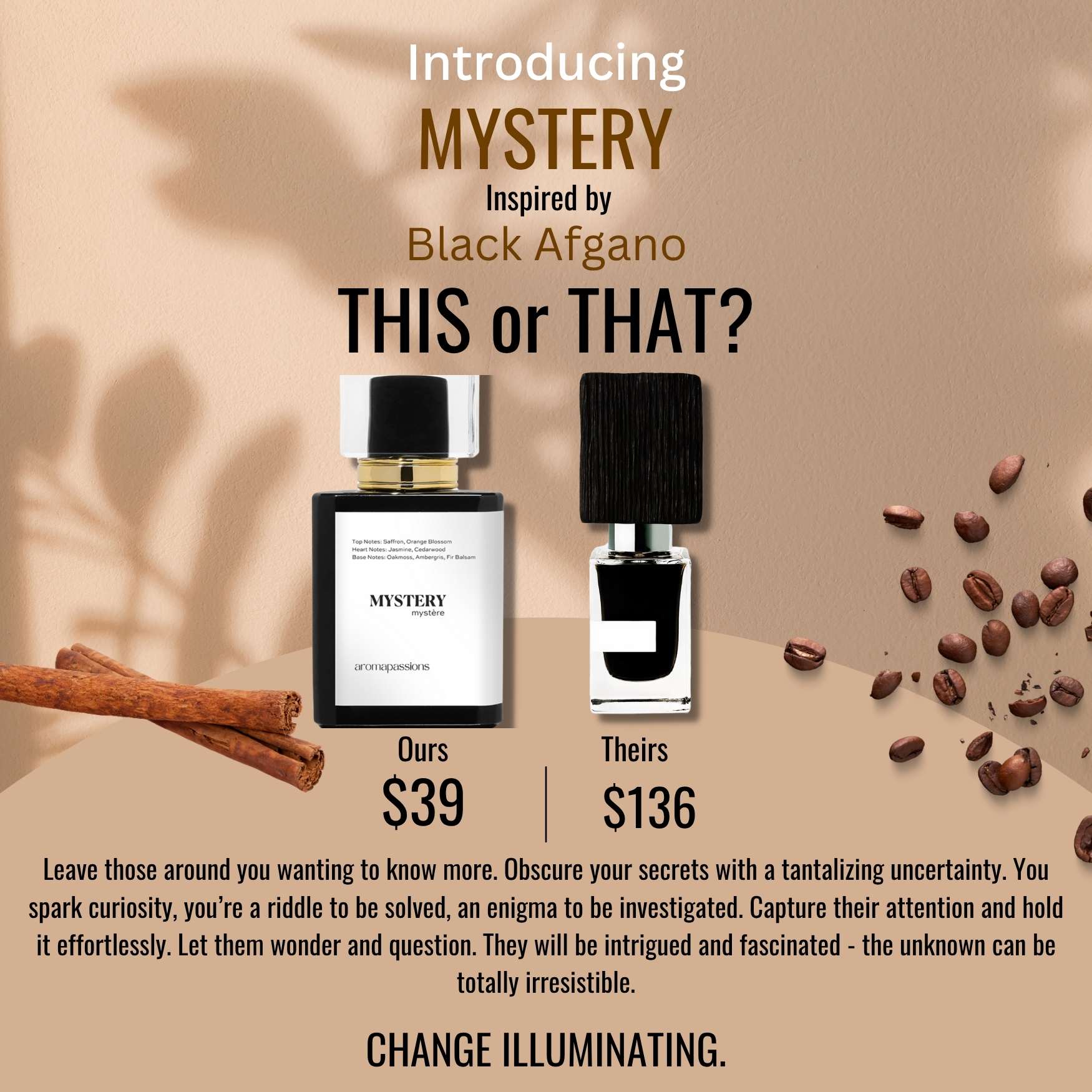 MYSTERY | Inspired by NASOMATTO BLACK AFGANO | Black Afgano Dupe Pheromone Perfume | Vanilla Cedarwood Fragrance Essential Oils Parfum Notes - aromapassions