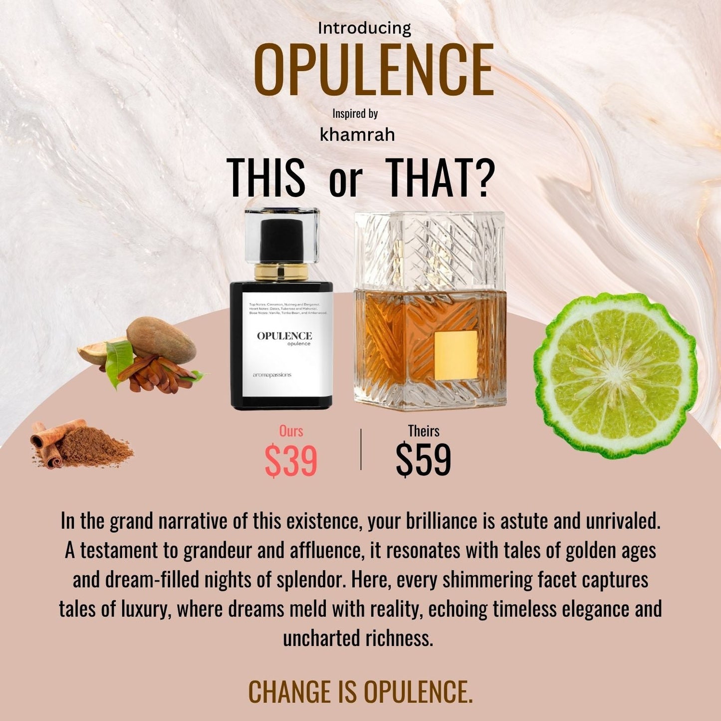 OPULENCE | Inspired by LATTAFA - PERFUMES LATTAFA KHAMRAH | lattafa khamrah Dupe Pheromone Perfume - aromapassions