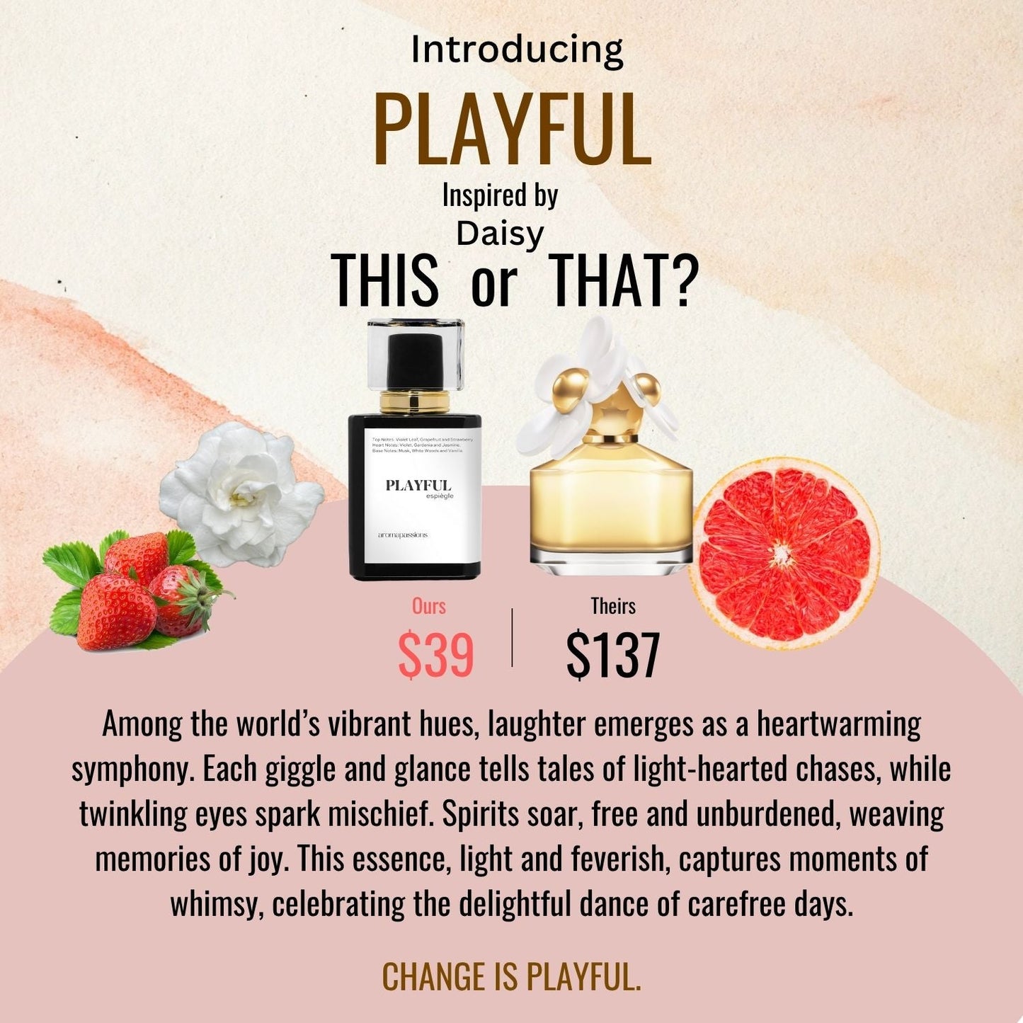 PLAYFUL | Inspired by MARK JACOBS DAISY | Daisy Dupe Pheromone Perfume - aromapassions