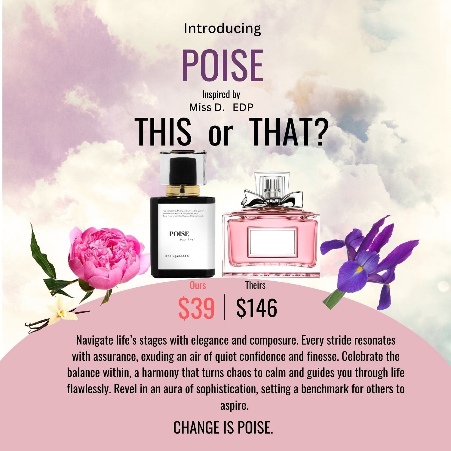 POISE | Inspired by DIOR MISS DIOR EDP | Miss Dior EDP Dupe Pheromone Perfume - aromapassions