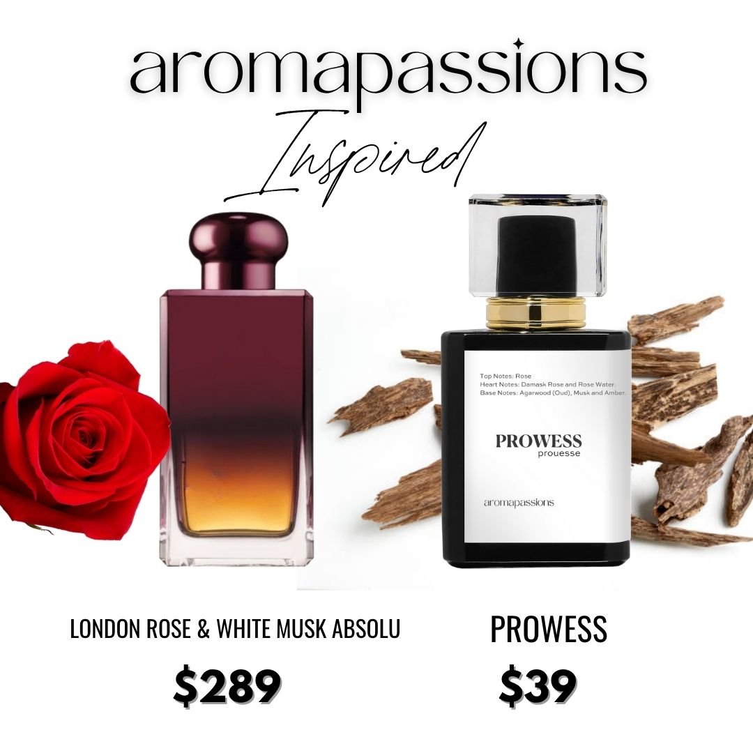 PROWESS | Inspired by JO MALONE LONDON ROSE & WHITE MUSK ABSOLU | London Rose & White Musk Absolu Dupe Pheromone Perfume - aromapassions