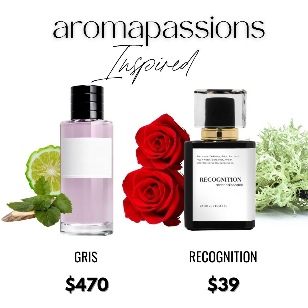 RECOGNITION | Inspired by DIOR GRIS | Gris Dupe Pheromone Perfume - aromapassions