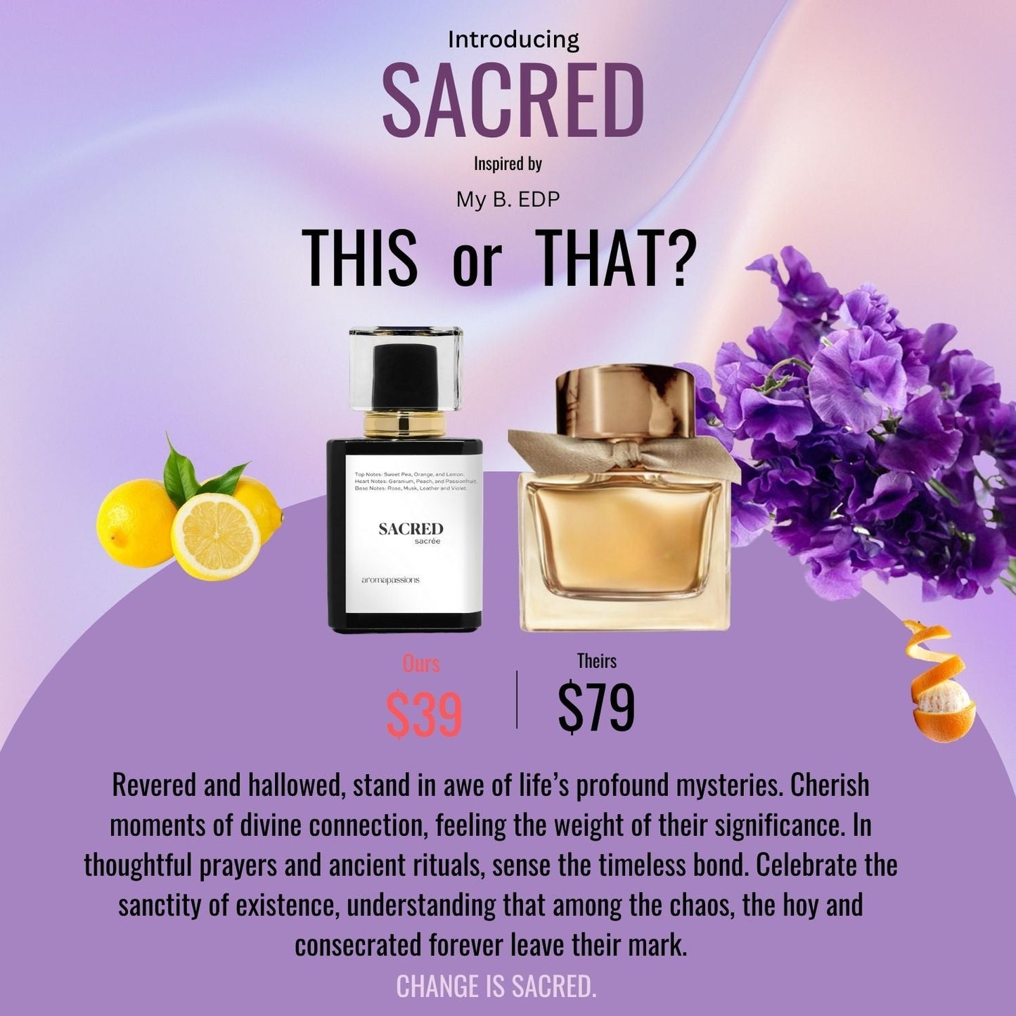 SACRED | Inspired by BURBERRY MY BURBERRY EDP | My Burberry EDP Dupe Pheromone Perfume - aromapassions
