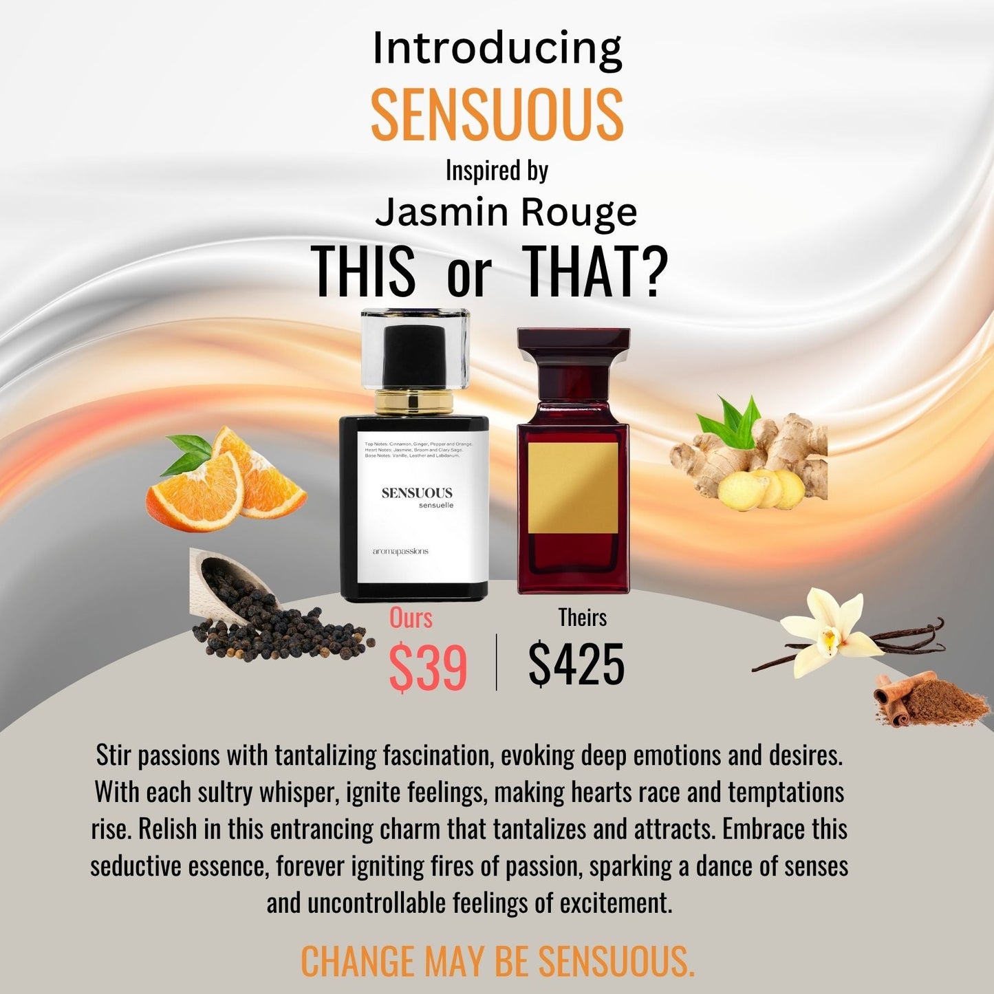 SENSUOUS | Inspired by TOM FORD JASMIN ROUGE | Jasmin Rouge Dupe Pheromone Perfume - aromapassions
