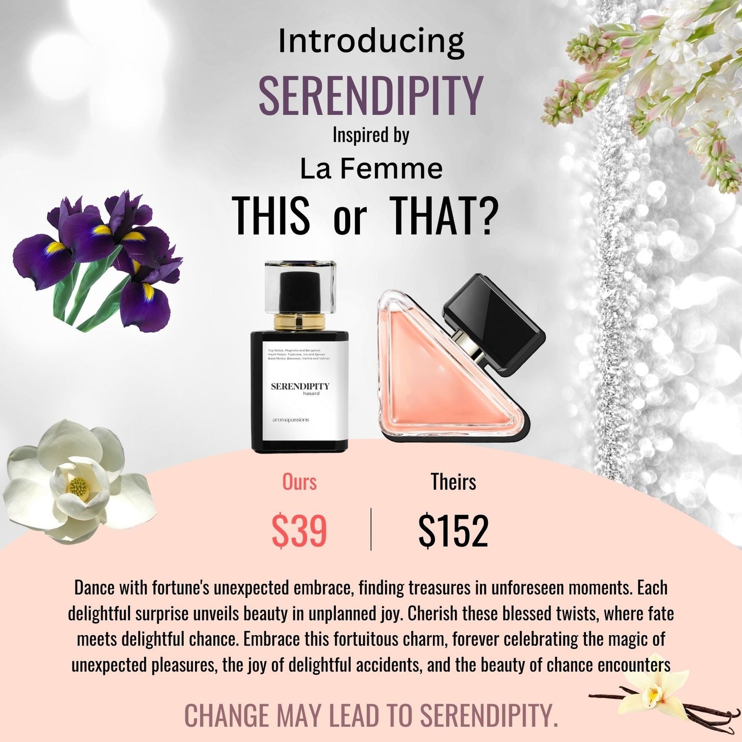 SERENDIPITY | Inspired by PRADA LA FEMME | La Femme Dupe Pheromone Perfume - aromapassions