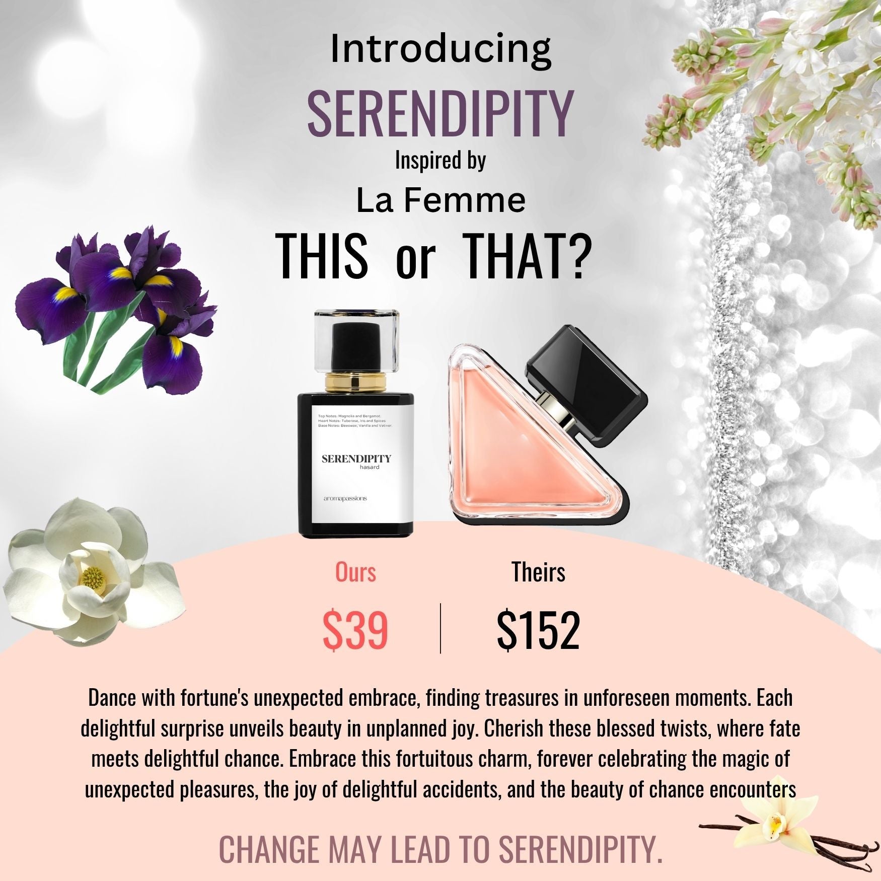 SERENDIPITY | Inspired by PRADA LA FEMME | La Femme Dupe Pheromone Perfume - aromapassions