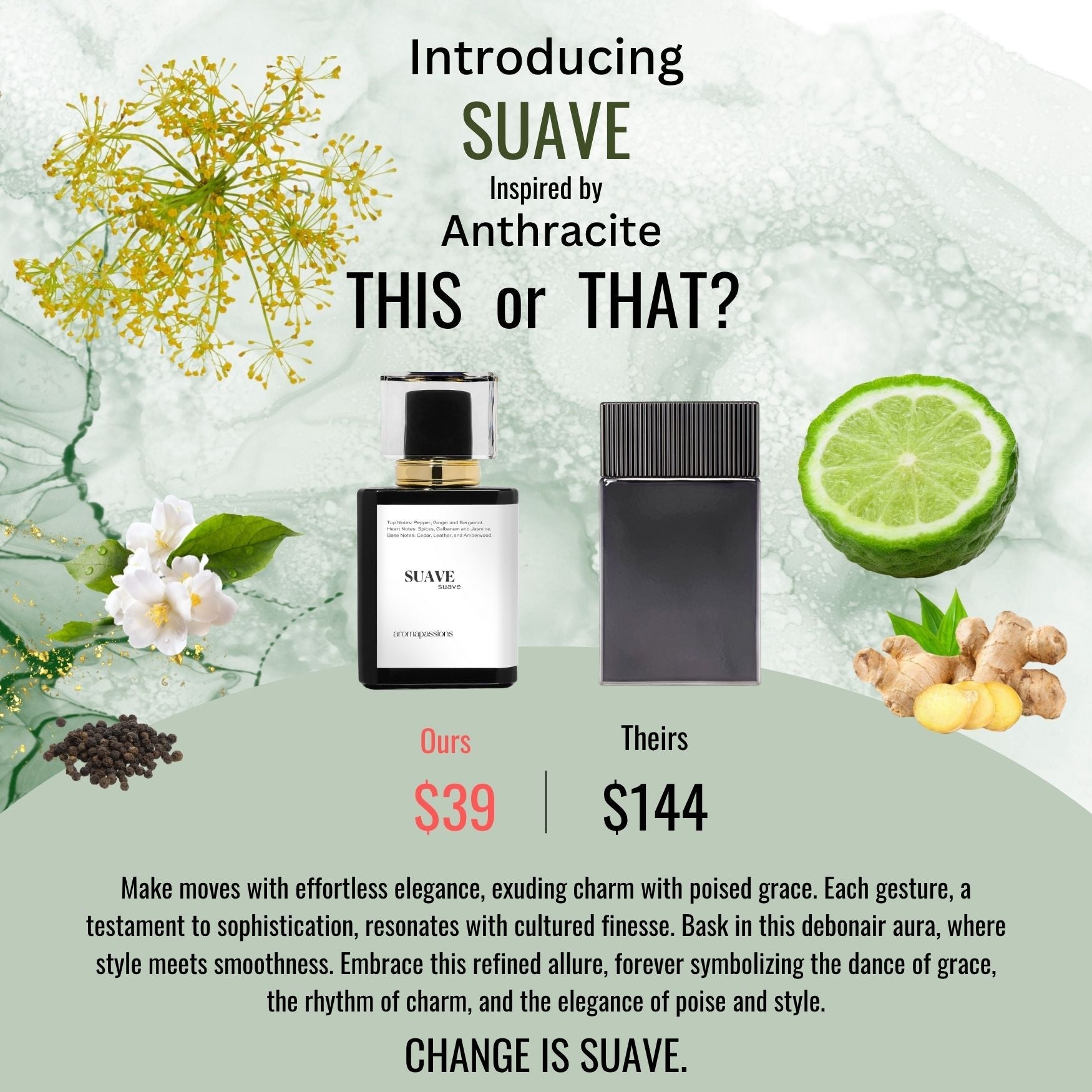 SUAVE | Inspired by TOM FORD NOIR ANTHRACITE | Noir Anthracite Dupe Pheromone Perfume - aromapassions