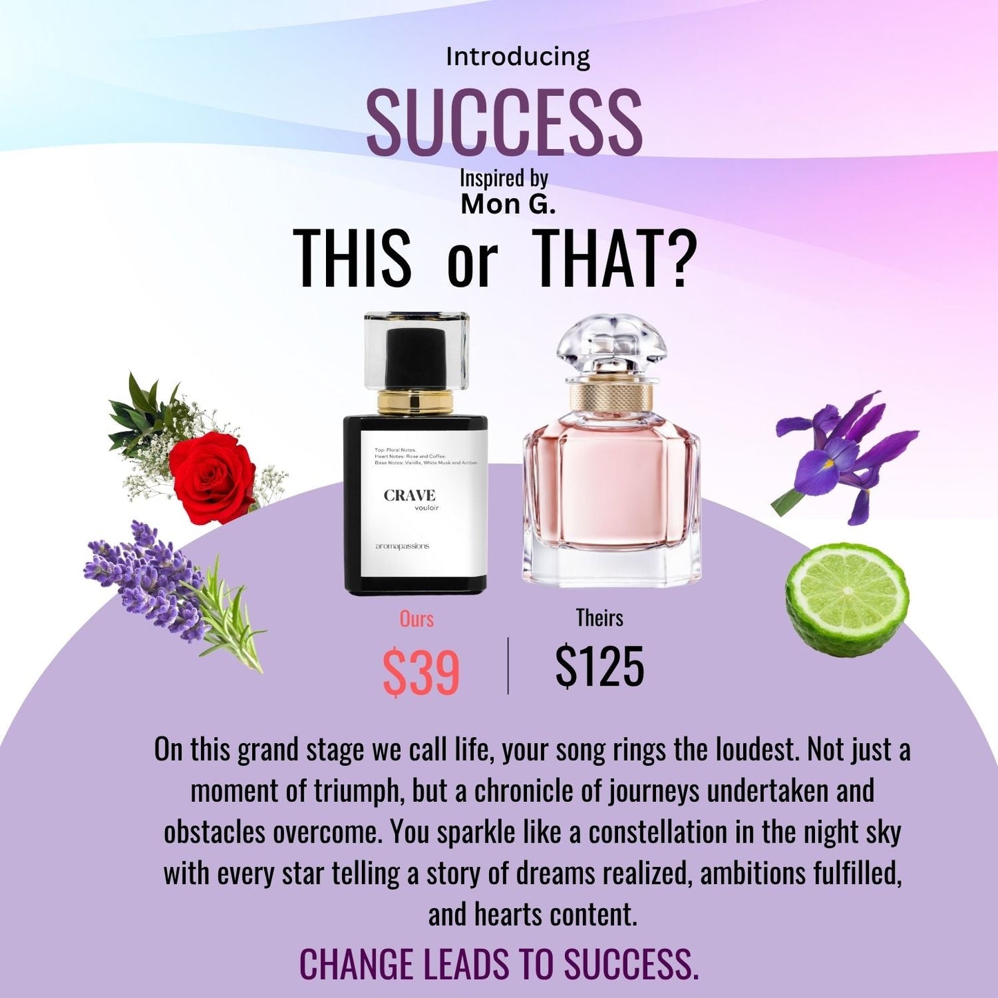 SUCCESS | Inspired by GUERLAIN MON GUERLAIN | Mon Guerlain Dupe Pheromone Perfume - aromapassions