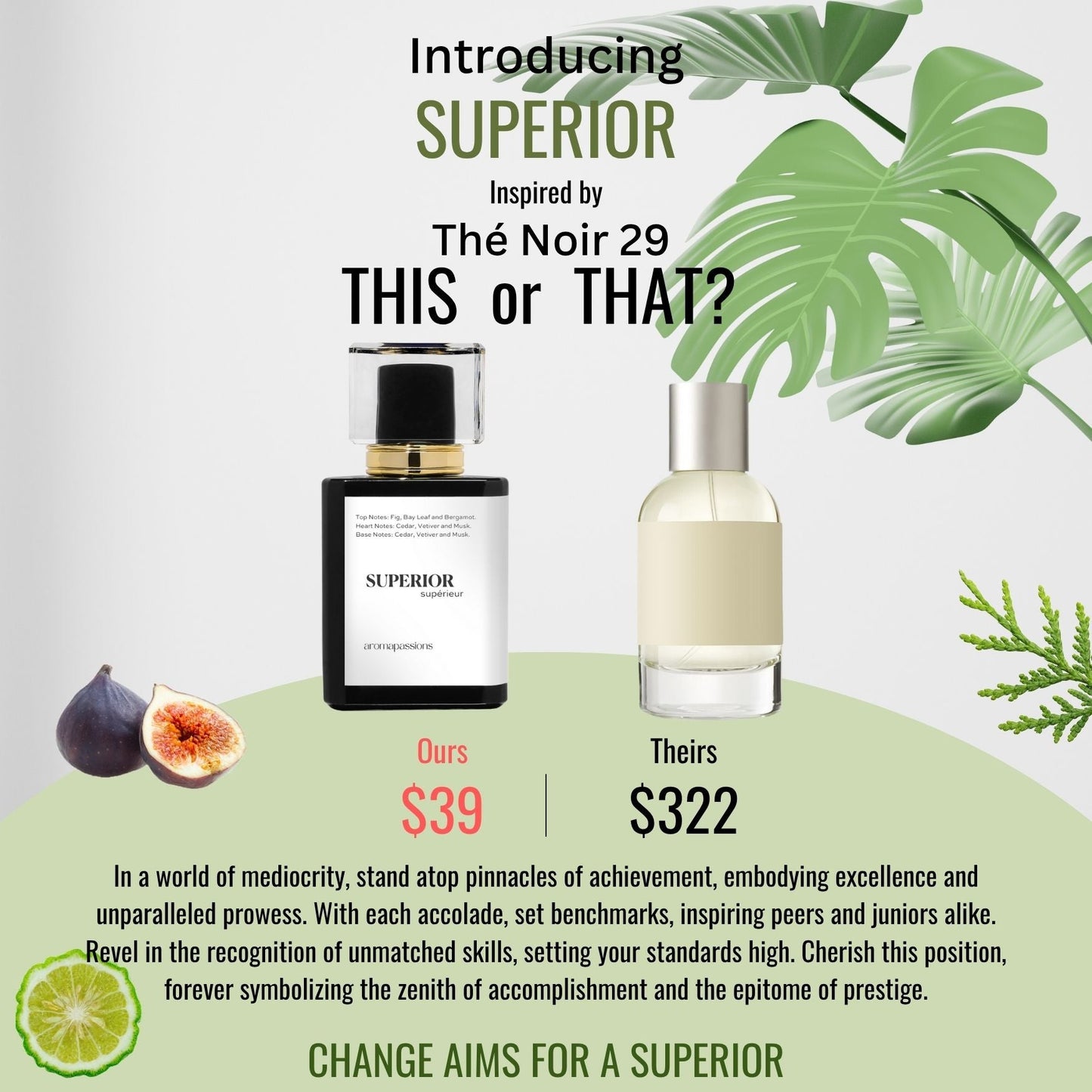 SUPERIOR | Inspired by LE LABO THÉ NOIR 29 | Thé Noir 29 Dupe Pheromone Perfume - aromapassions