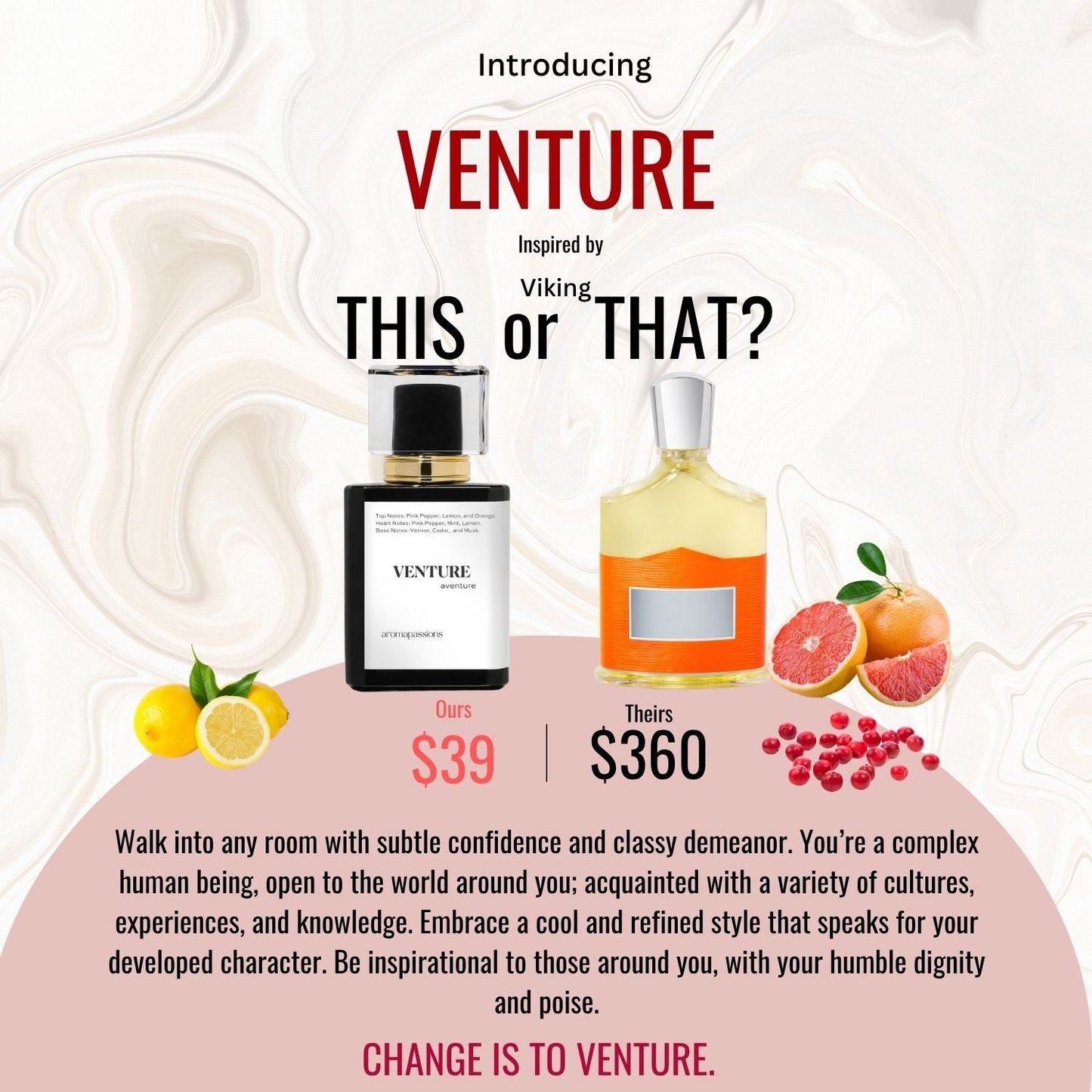 VENTURE | Inspired by CREED VIKING | Viking Dupe Pheromone Perfume - aromapassions