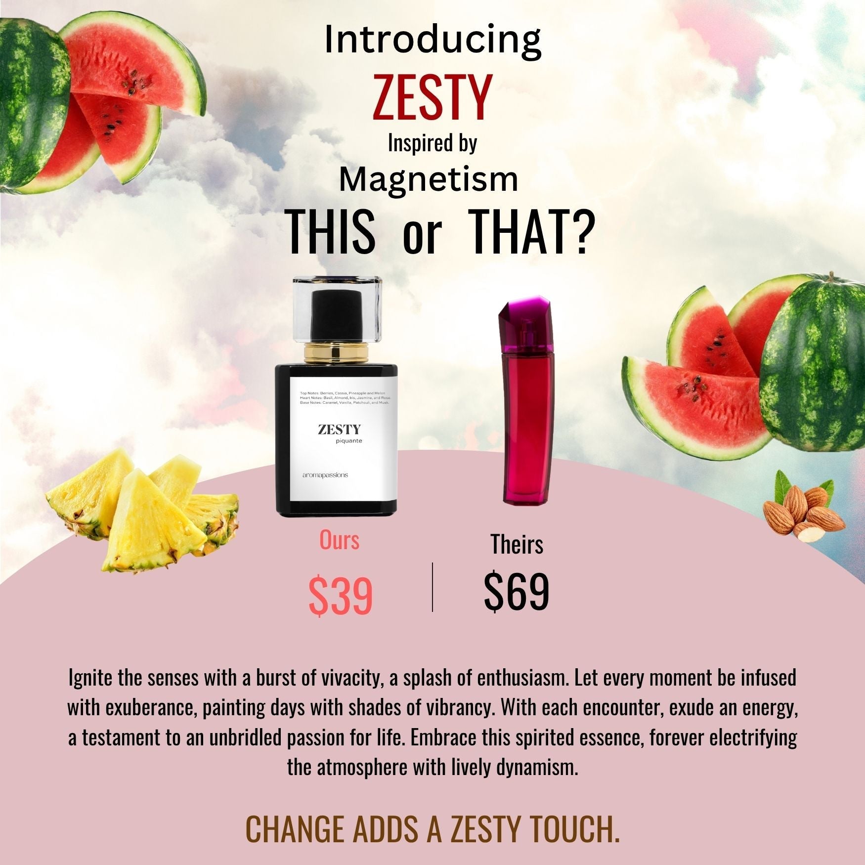 ZESTY | Inspired by ESCADA MAGNETISM | Magnetism Dupe Pheromone Perfume - aromapassions